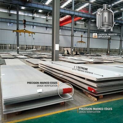 304L صفيحة الفولاذ المقاوم للصدأ 2B النهاية 1mm-20mm TISCO Baosteel Mill Origin مع MTC لتصنيع سفن الضغط